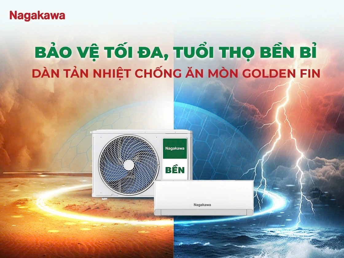 Nagakawa 12000BTU 1 chiều inverter NIS-C12R2U51-golden fin