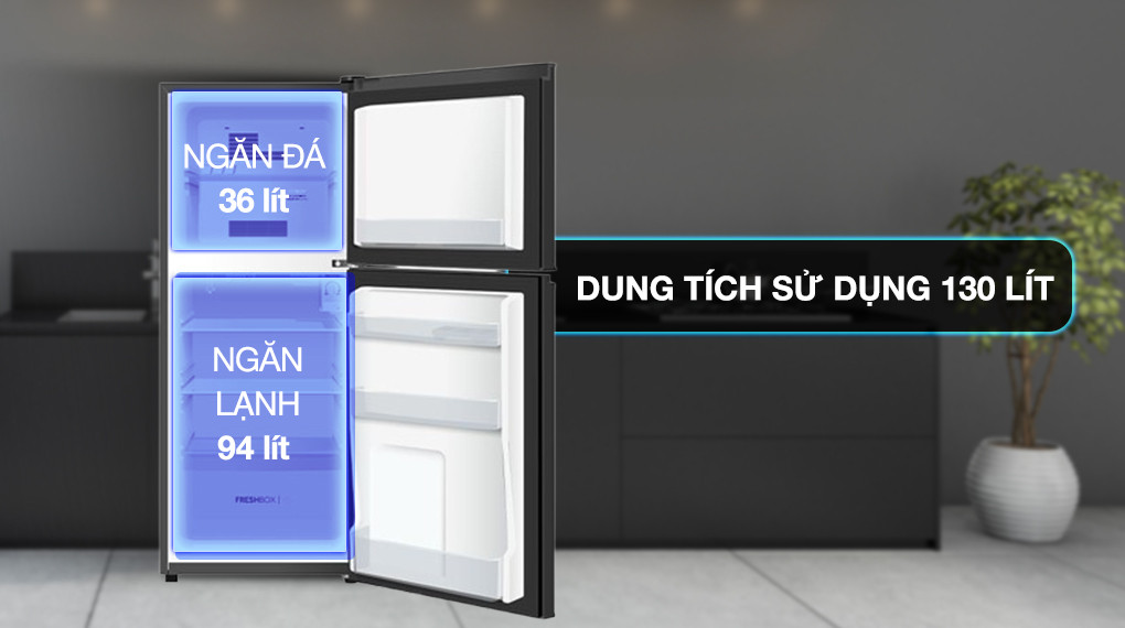 Tủ lạnh Aqua 130 lít AQR-T160FA(BS)-dung tích