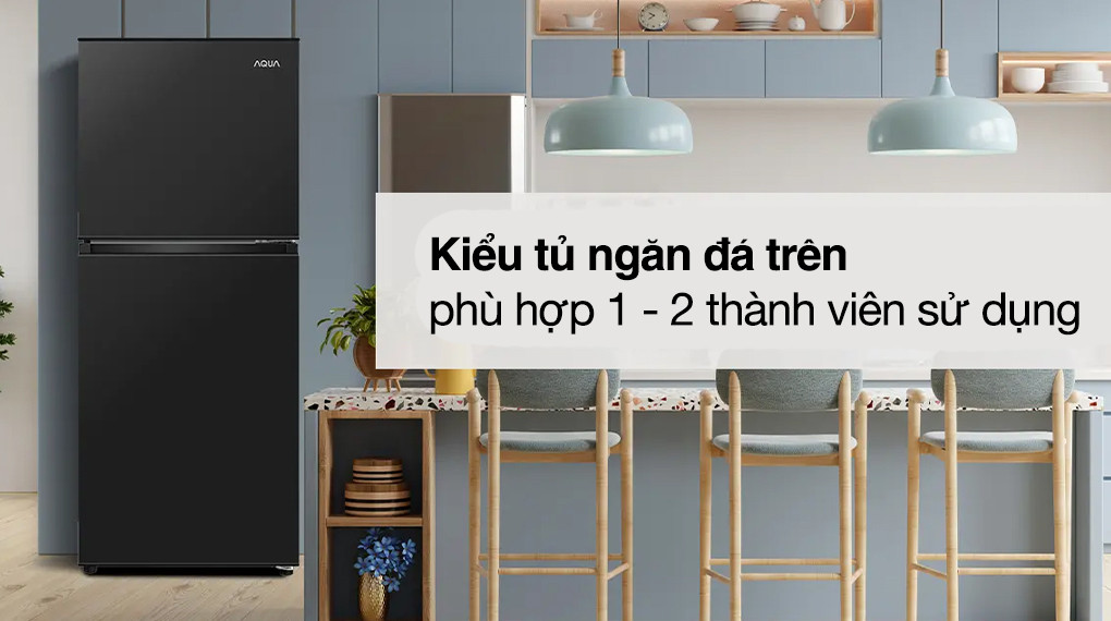 Tủ lạnh Aqua 130 lít AQR-T160FA(BS)-kiểu dáng