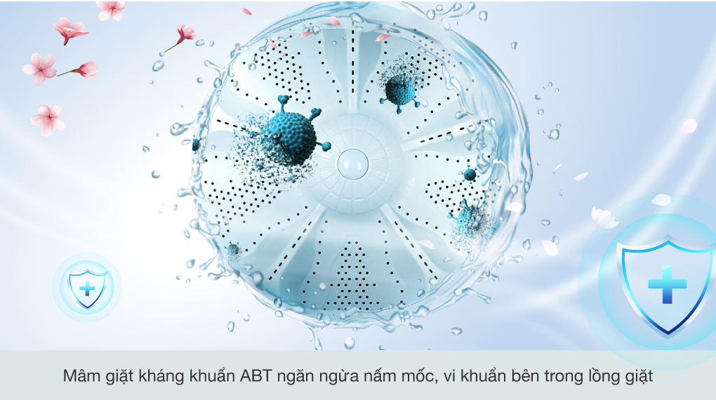 Mâm giặt kháng khuẩn ABT AQW-FR120HT BK