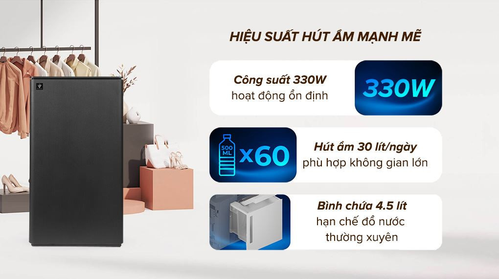 Công suất mạnh, vận hành êm
