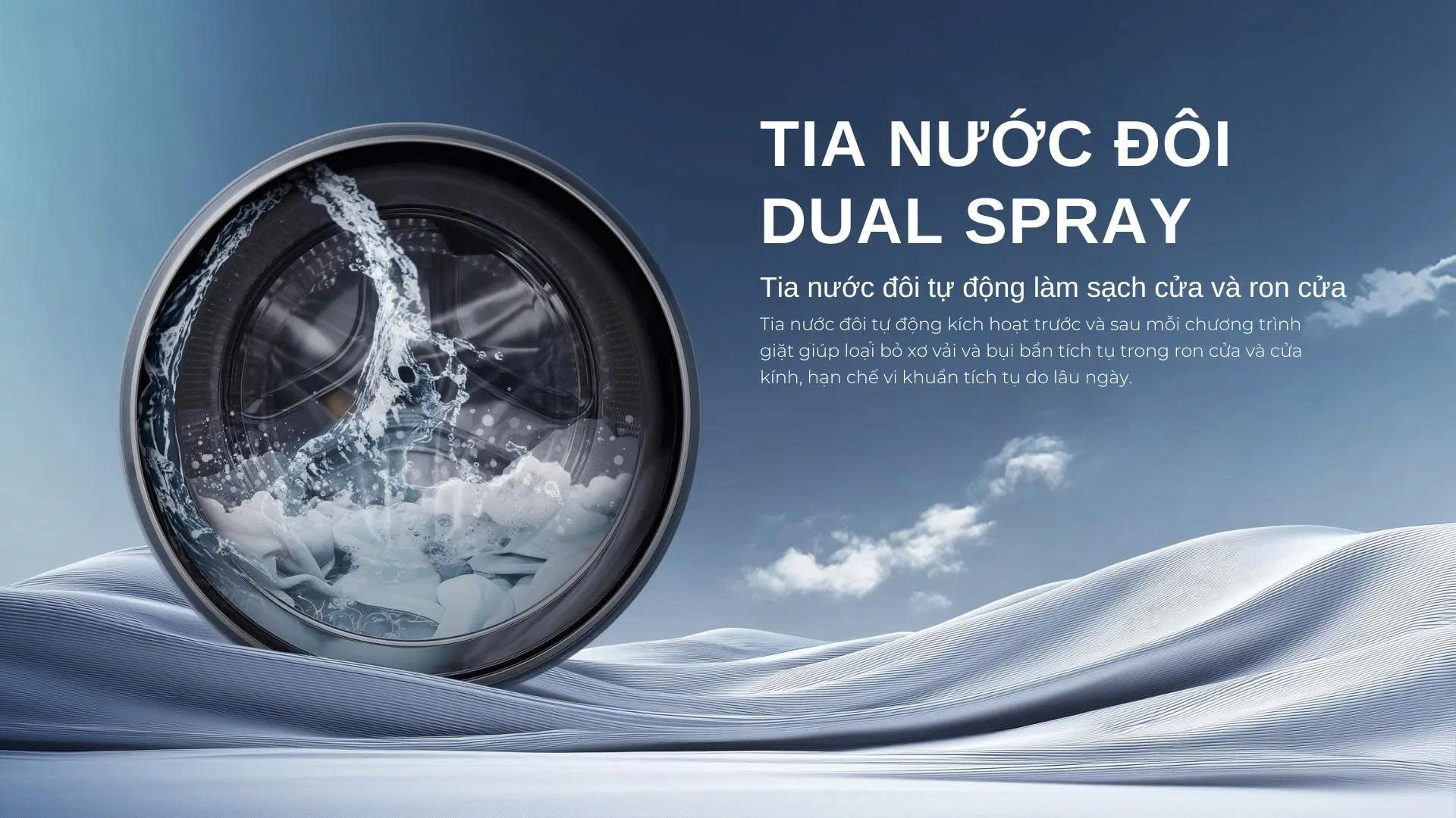 Aqua Inverter 12 kg AW12-B4377U1L(GN)-tia nước Dual Spray