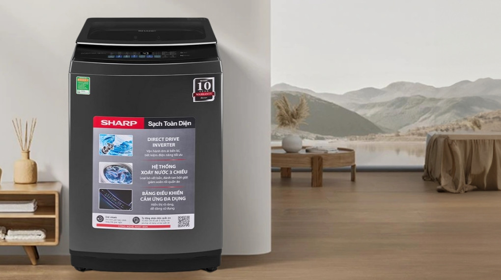 Máy giặt Sharp Inverter 13 kg ES-TM130CD-DS - Thiết kế