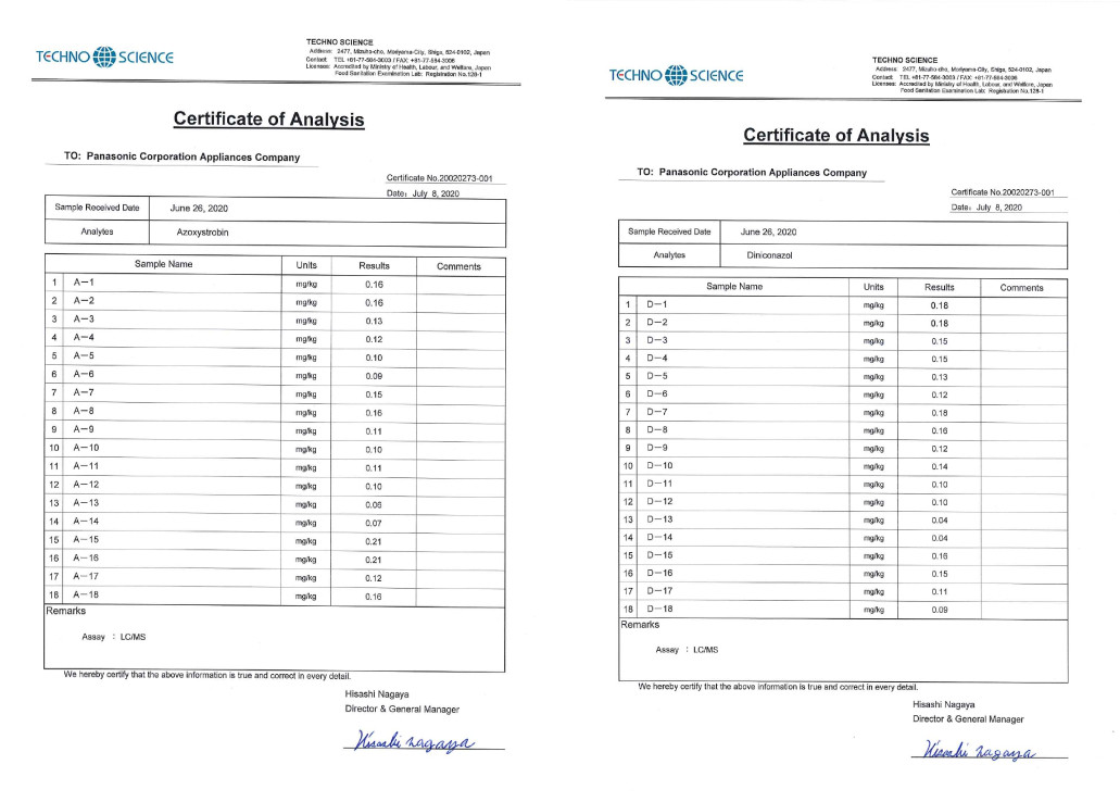 Giấy chứng nhận NR-WY720ZMMV