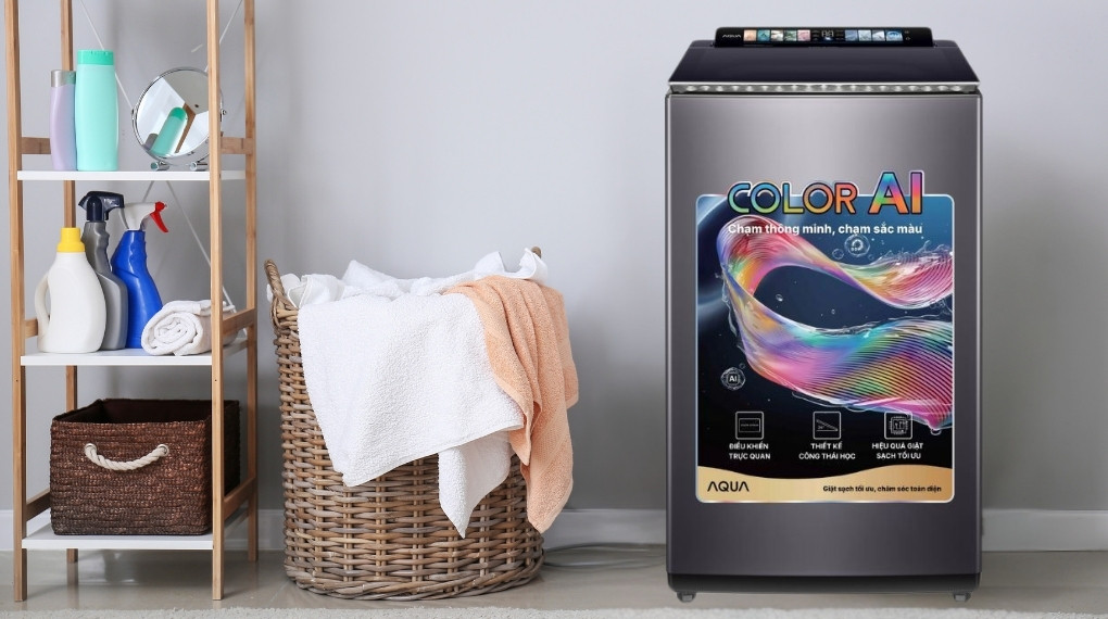 Aqua Inverter 12 kg AWM12-BSR1K(BU)-thiết kế