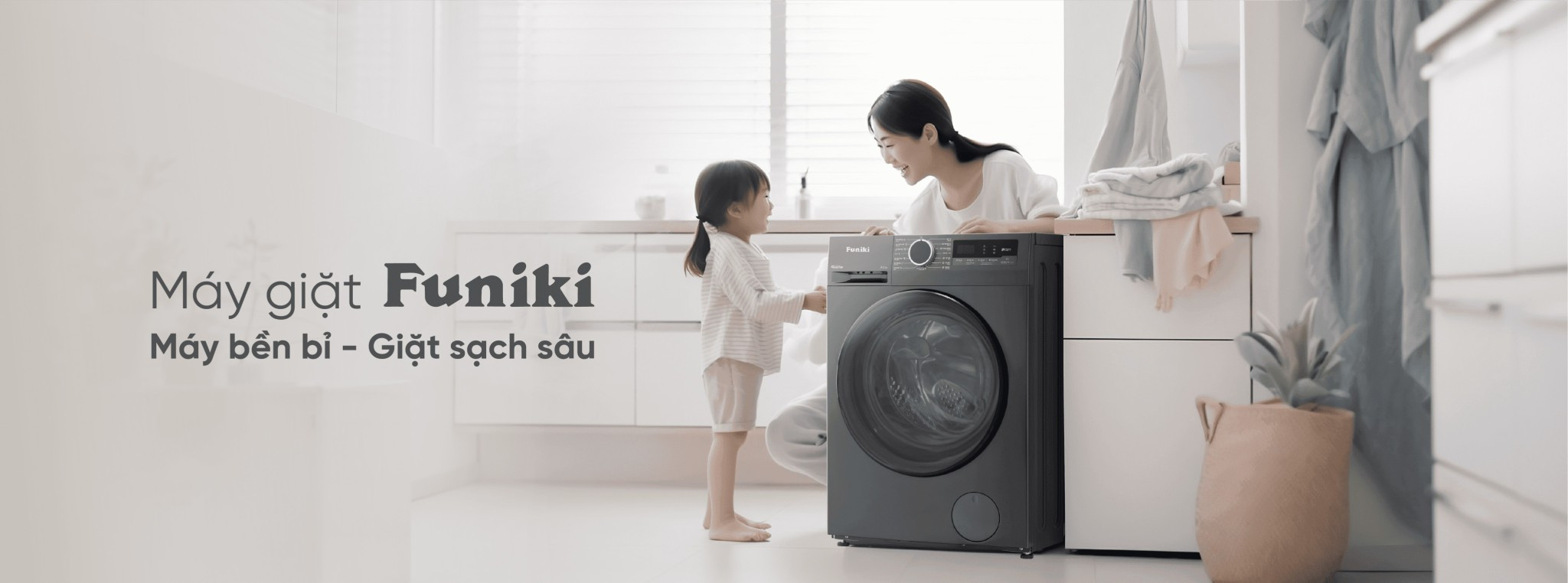 Funiki Inverter 9,5kg HWM F895ADG-thiết kế