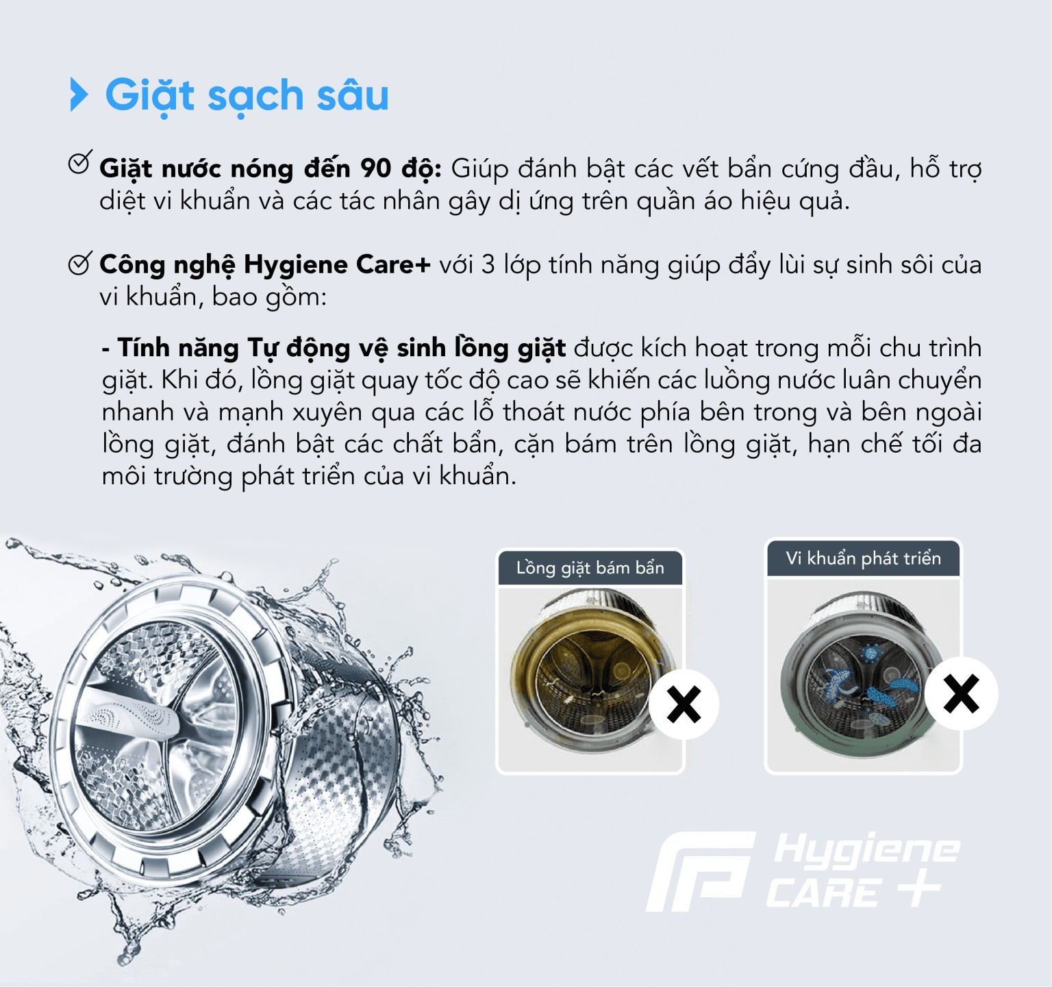 Funiki Inverter 9,5kg HWM F895ADG-giặt sạch sâu