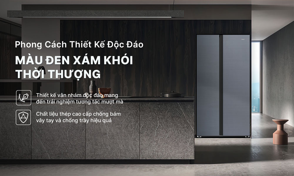 Tủ Lạnh Aqua Inverter 569 Lít AQR-S633XA(SL)-thiết kế