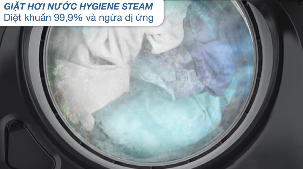 Samsung Inverter 14 kg WA14CG5886BVSV-giặt hơi nước