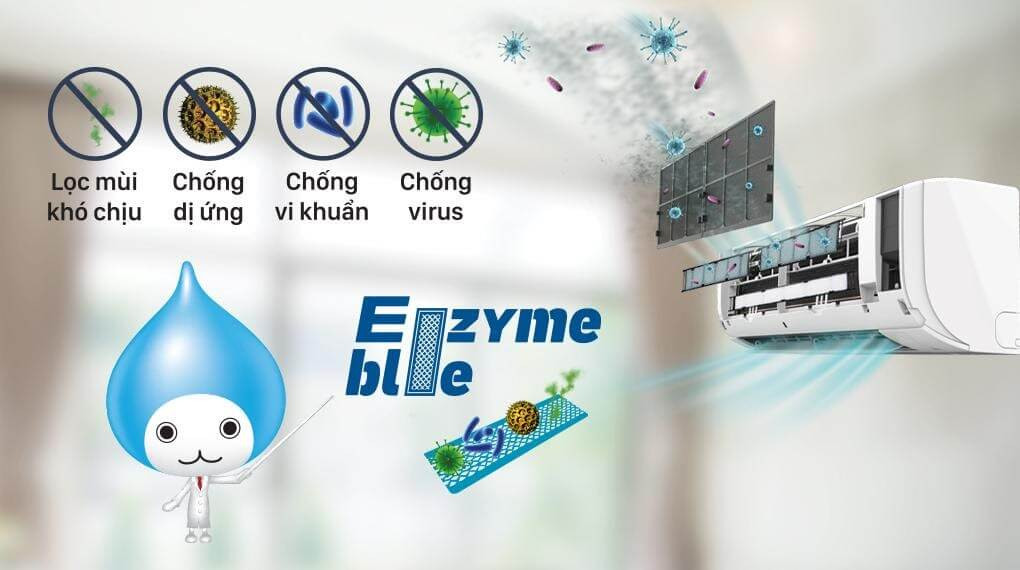 Phun lọc khí Enzyme Blue Daikin 24000BTU