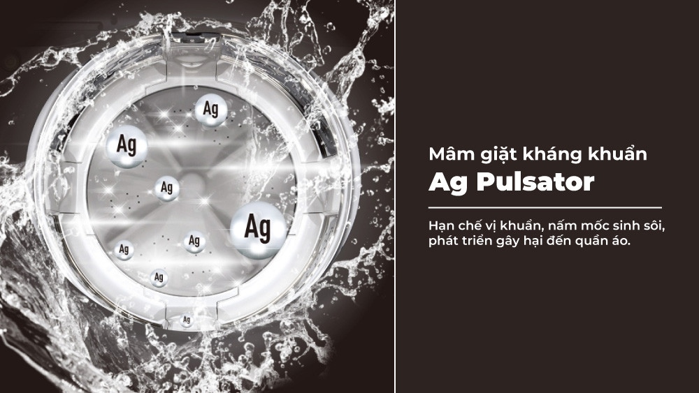 Mâm giặt tinh thể bạc