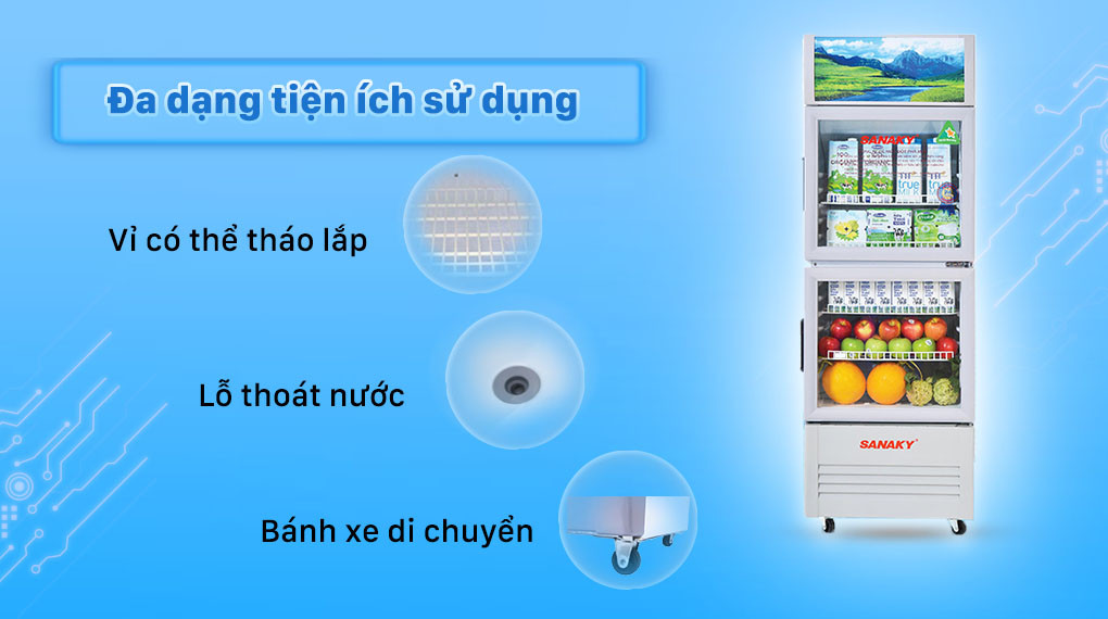 Dễ dàng vệ sinh tủ nhờ có lỗ thoát nước