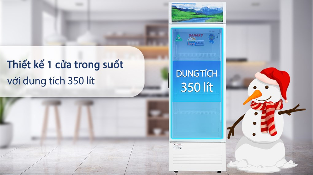 Tủ mát Sanaky 350 lít VH-3589K-dung tích sử dụng