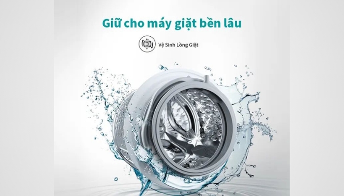 Hisense Inverter 10.5 Kg WFQA1043BT-vệ sinh lồng giặt