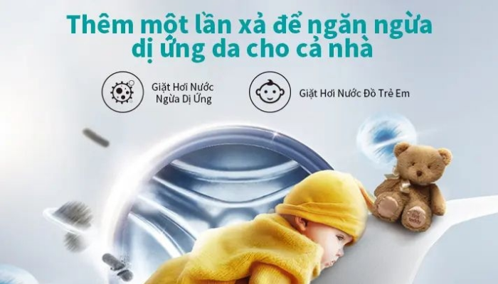 Hisense Inverter 10.5 Kg WFQA1043BT-chế độ giặt baby