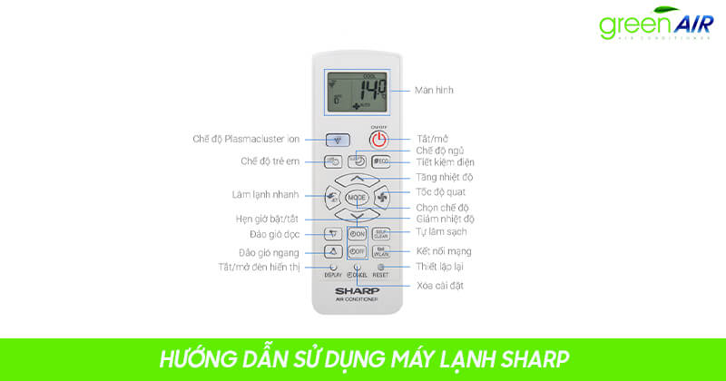 Điều khiển điều hòa Sharp