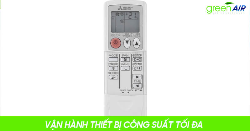 Vận hành thiết bị công suất tối đa
