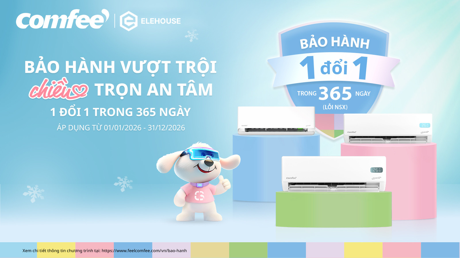 Chương trình 1 đổi 1 trong 365 ngày: Dành cho sản phẩm điều hòa Comfee