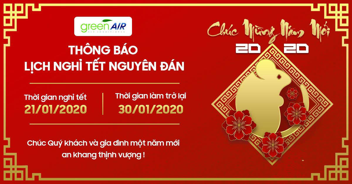 Lịch nghỉ tết canh tý 2020 - Green Air