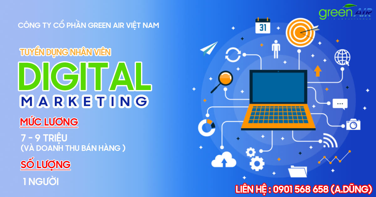 Công Ty Cổ Phần GreenAir Tuyển Dụng Nhân Viên Digital Marketing