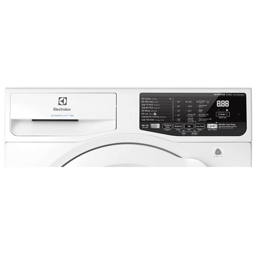 Máy Giặt Electrolux Inverter 7.5kg EWF7525DQWA Lồng Ngang