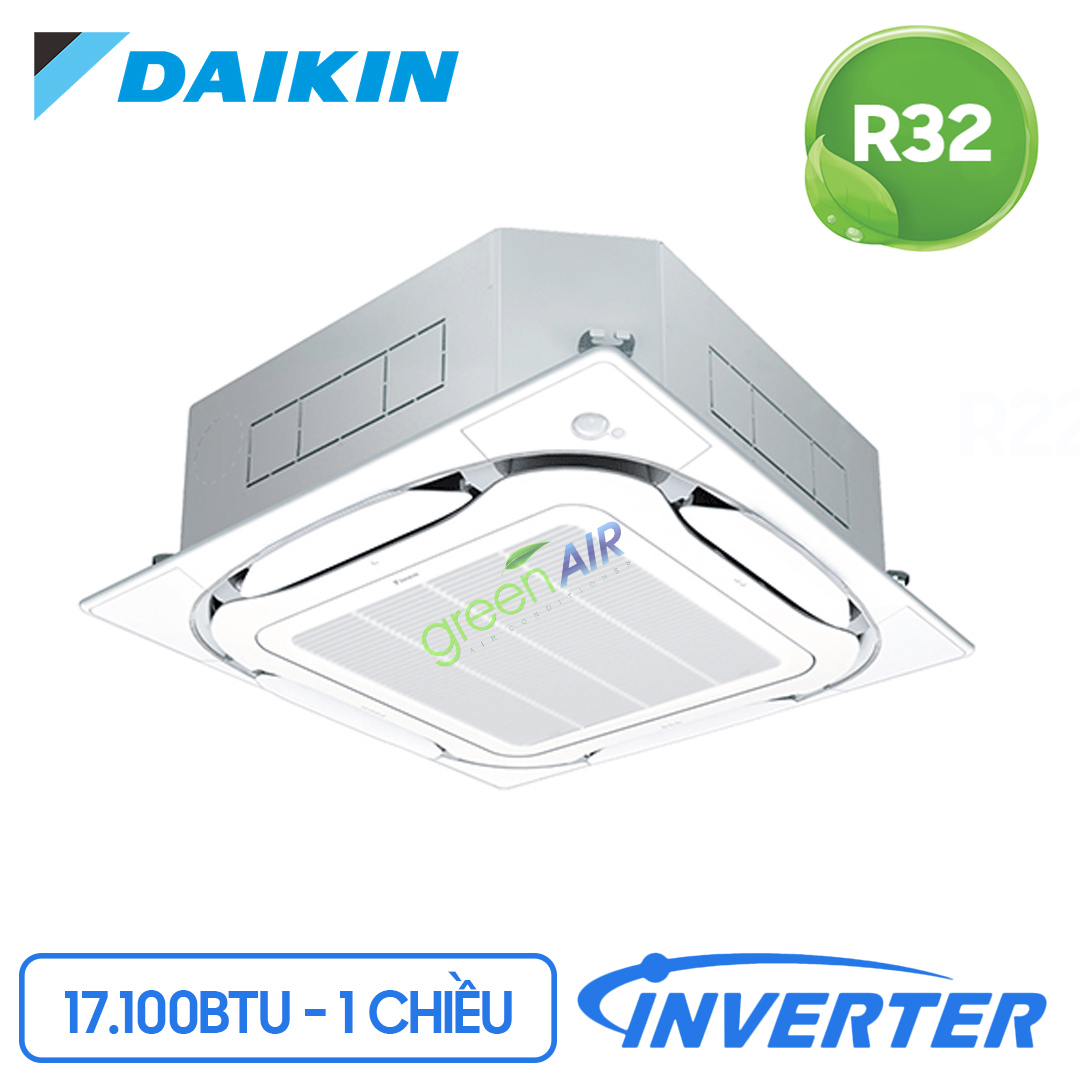 Điều Hòa Âm Trần Cassette Daikin 1 Chiều Inverter 17.100 BTU (FCF50CVM/RZF50CV2V) Điều Khiển Dây (BRC1E63+BYCQ125EAF)