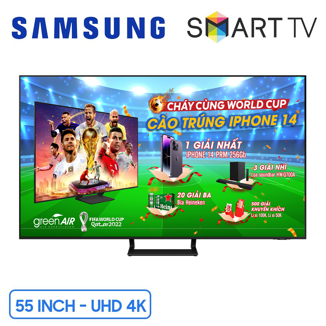 Smart Tivi Samsung 4K 55 inch UA55AU9000 Crystal UHD