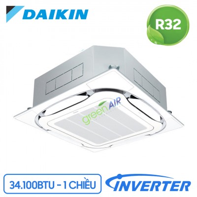 Điều Hòa Âm Trần Cassette Daikin Inverter 1 Chiều  34.100 BTU (FCF100CVM/RZF100CYM) Điều Khiển Dây (BRC1E63+BYCQ125EAF)