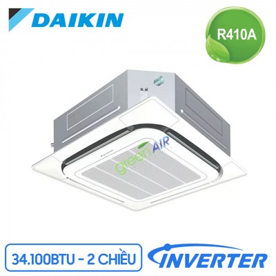 Điều Hòa Âm Trần Cassette Daikin 1 Chiều Inverter 34.100 BTU (FCF100CVM/RZF100CVM) Điều Khiển Dây (BRC1E63+BYCQ125EAF)