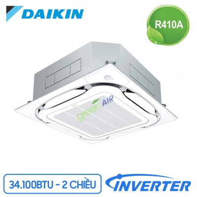 Điều Hòa Âm Trần Cassette Daikin  2 Chiều Inverter 34.100 BTU (FCQ100KAVEA/RZQ100HAY4A) Điều Khiển Dây (BRC1E63+BYCP125K-W18)