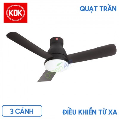 Quạt trần KDK U48FP (3 cánh màu đen)
