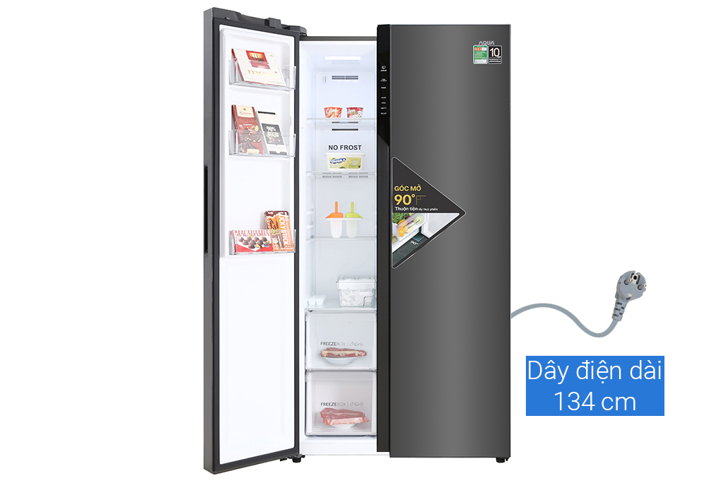 Tủ Lạnh Aqua 541 Lít Inverter AQR-S541XA(BL) (2 cánh)