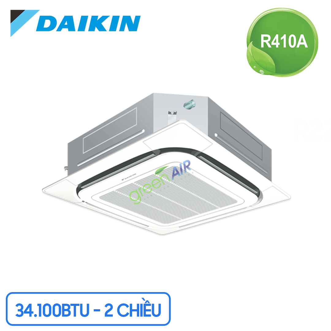 Điều Hòa Âm Trần Cassette Daikin 2 Chiều 34.100 BTU (FCQ100KAVEA/RQ100MV1) Điều Khiển Không Dây (BRC7F634F9+BYCP125K-W18)
