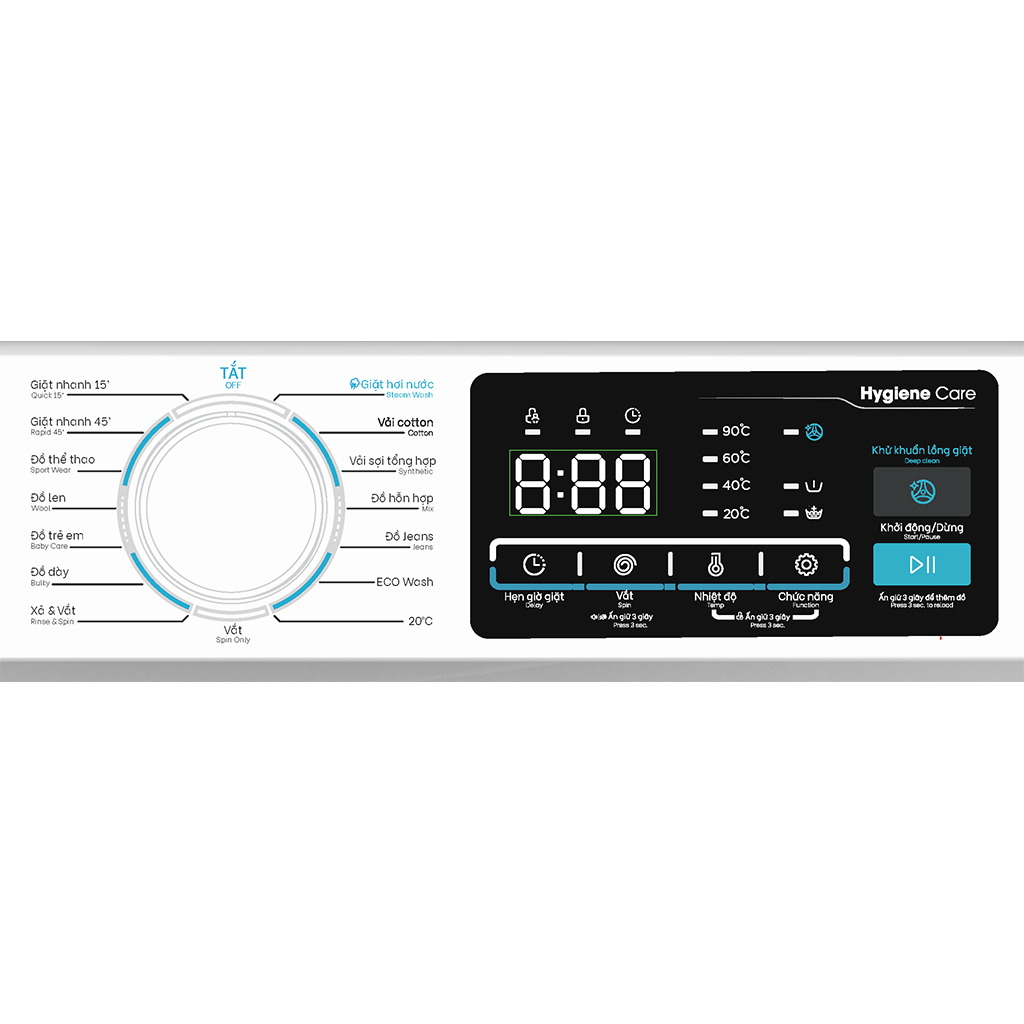 Máy giặt Casper Inverter 10.5 kg Lồng Ngang WF-105I140BWC