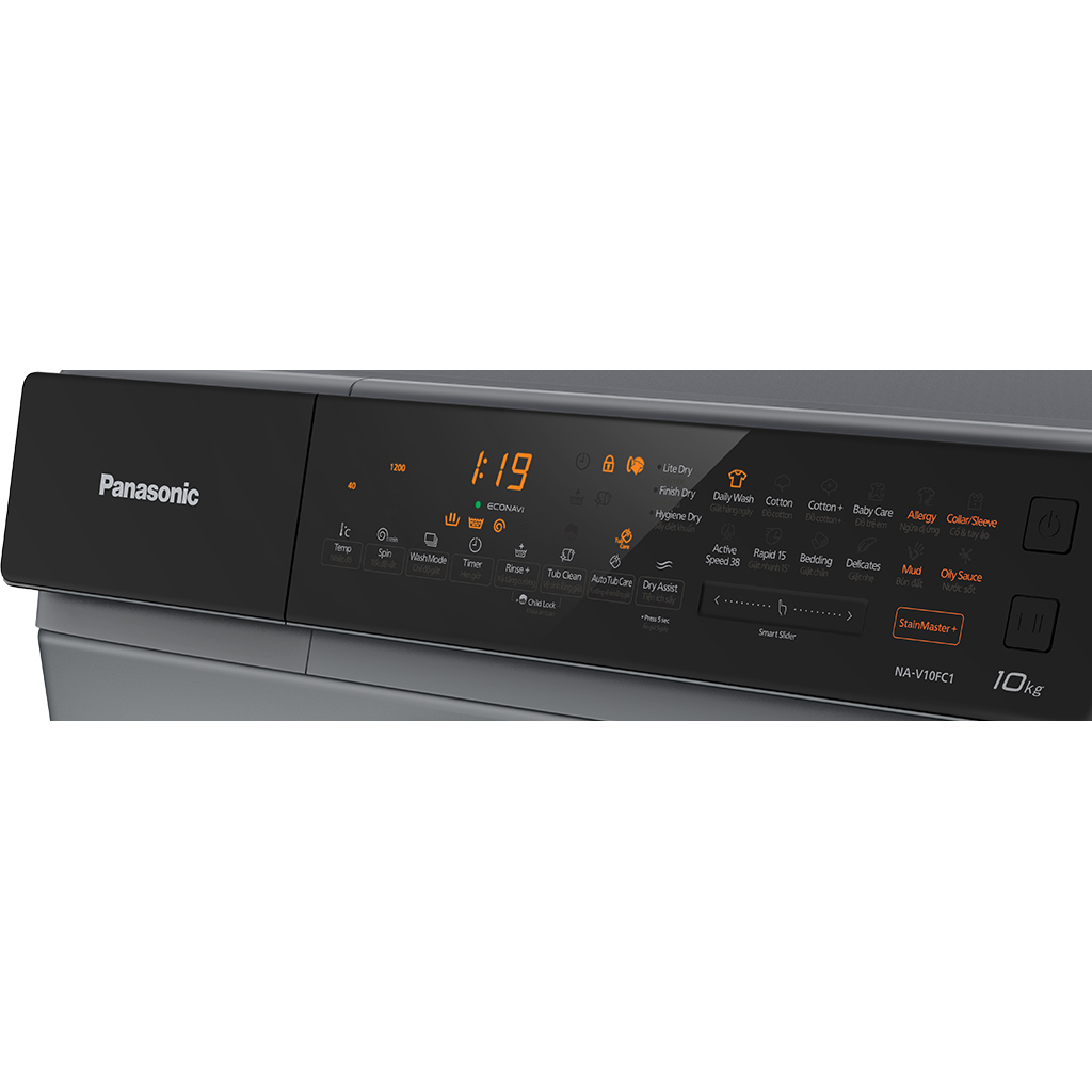 Máy giặt sấy Lồng Ngang Panasonic Inverter 10 kg NA-V10FC1LVT