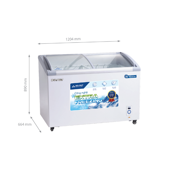 Tủ đông trưng bày Hòa Phát Inverter HSF AD6357.C1 357 lít