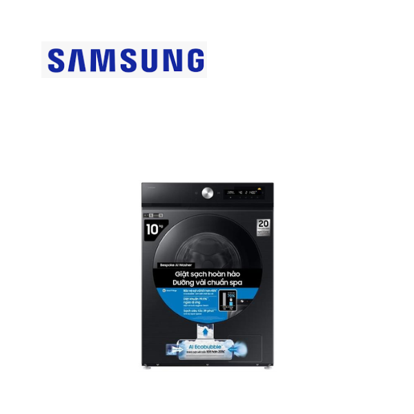 Máy giặt Samsung Bespoke AI EcoBubble Inverter 10 kg WW10DB7U34GBSV Lồng ngang