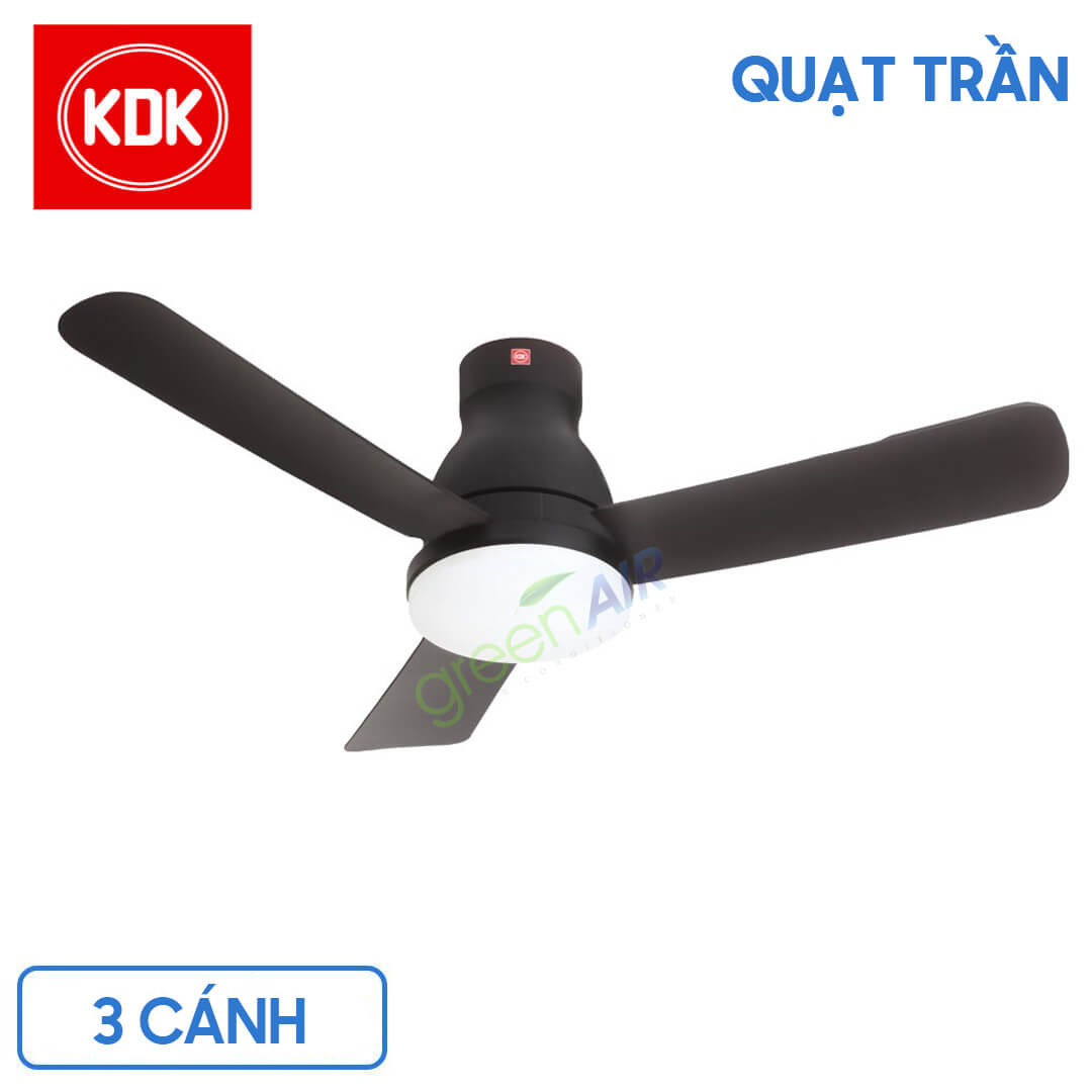 Quạt trần KDK U48FP (3 cánh màu đen)