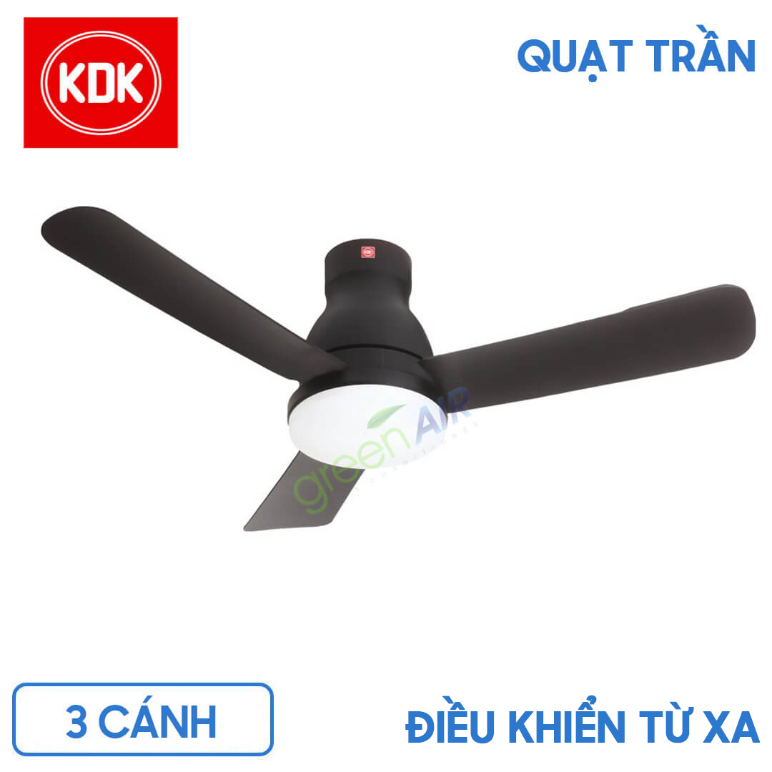 Quạt trần KDK U48FP (3 cánh màu đen)